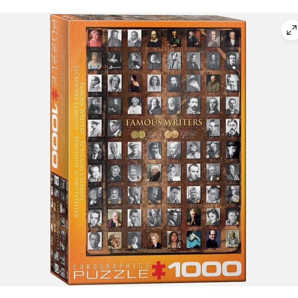 EuroGraphics Famous Writers 1000‎ Piece Puzzle 26.5 in X 19..25 in - Sealed